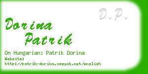 dorina patrik business card